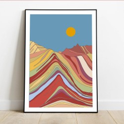 Plakát Peru Duhové hory
