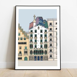 Plakát Barcelona Casa Batlló